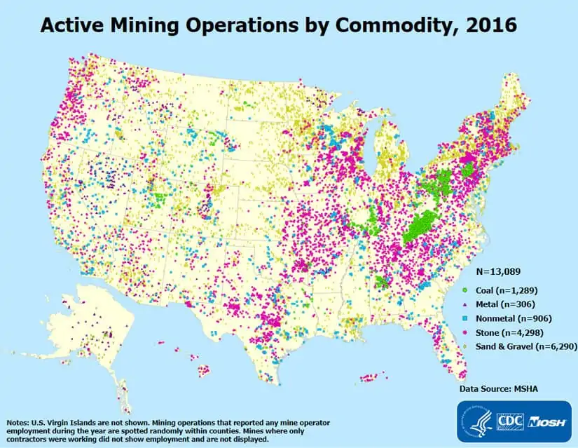 Active Mining Operations